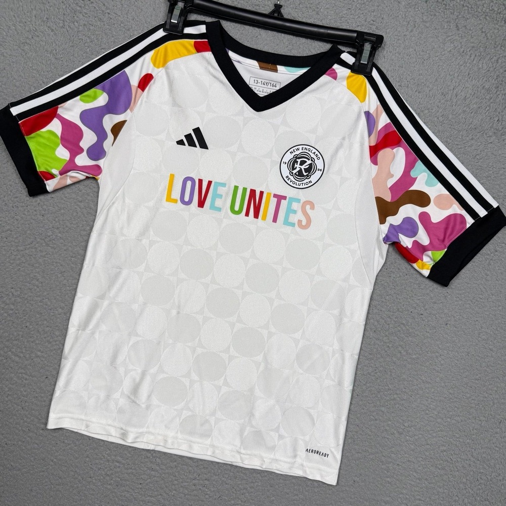 Kids New England Revolution Adidas Love Unites Soccer Jersey